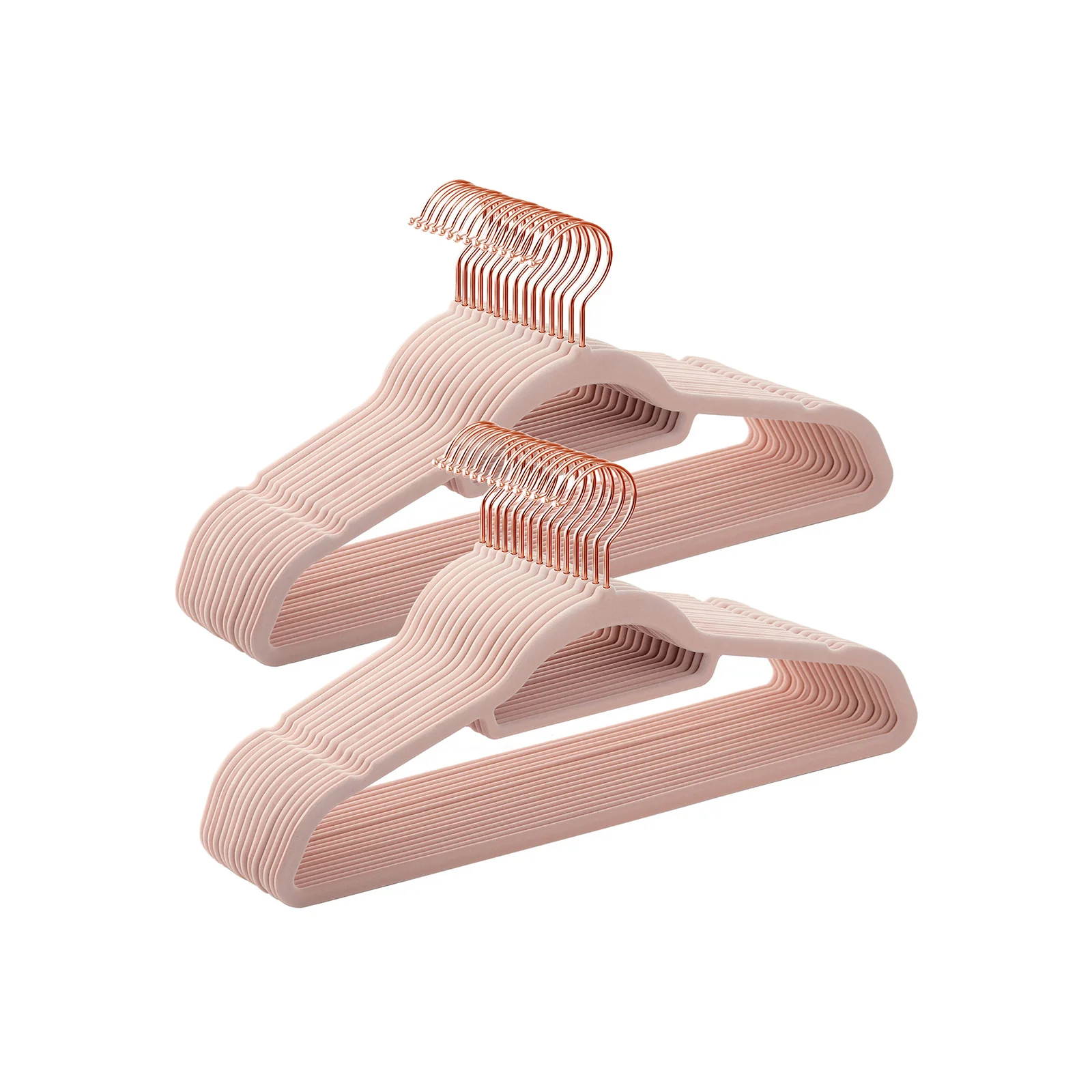 Samtkleiderbügel mit drehbarem Haken in Roségold - Image 2