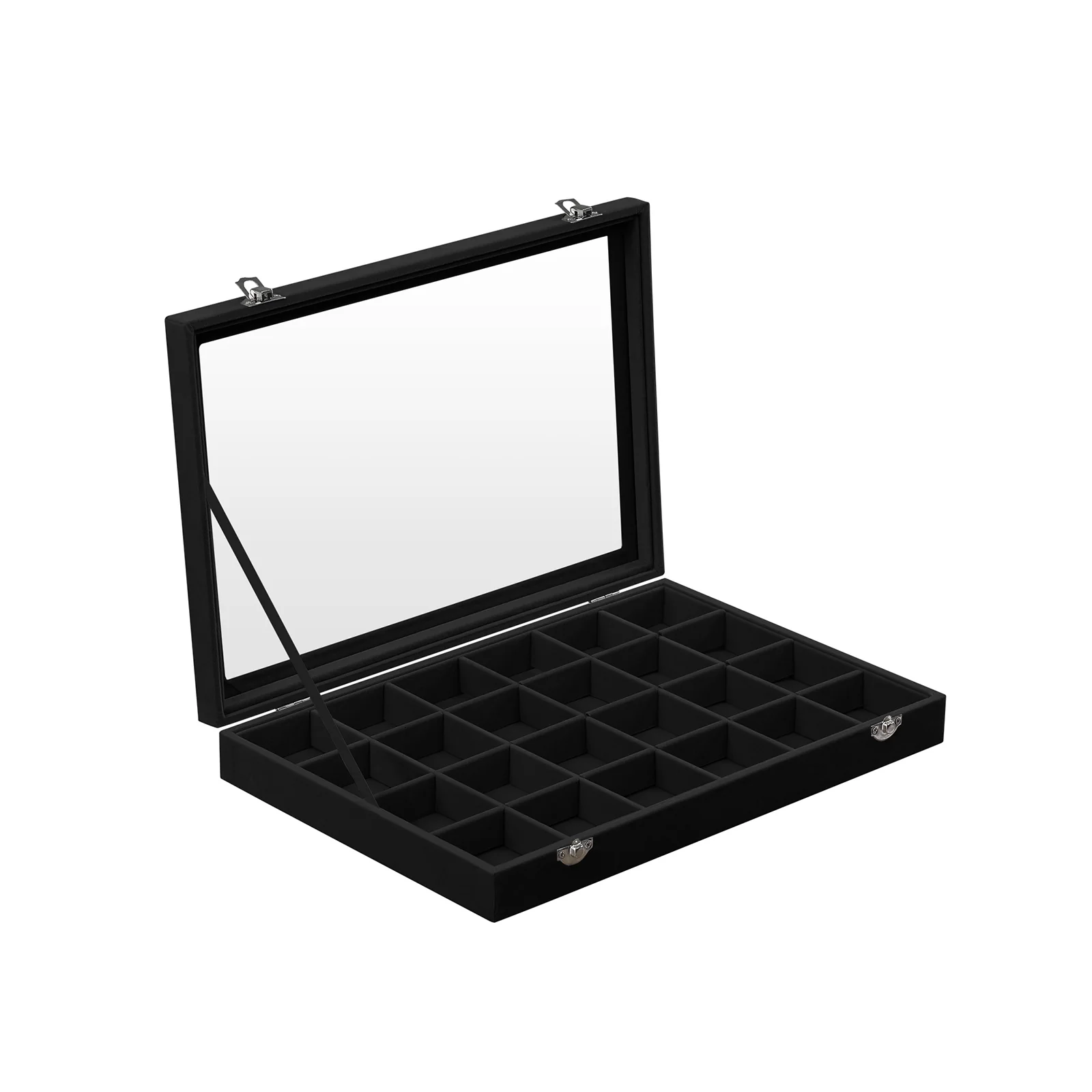 Schmuckbox mit Glasdeckel und 24 Fächern - Image 2