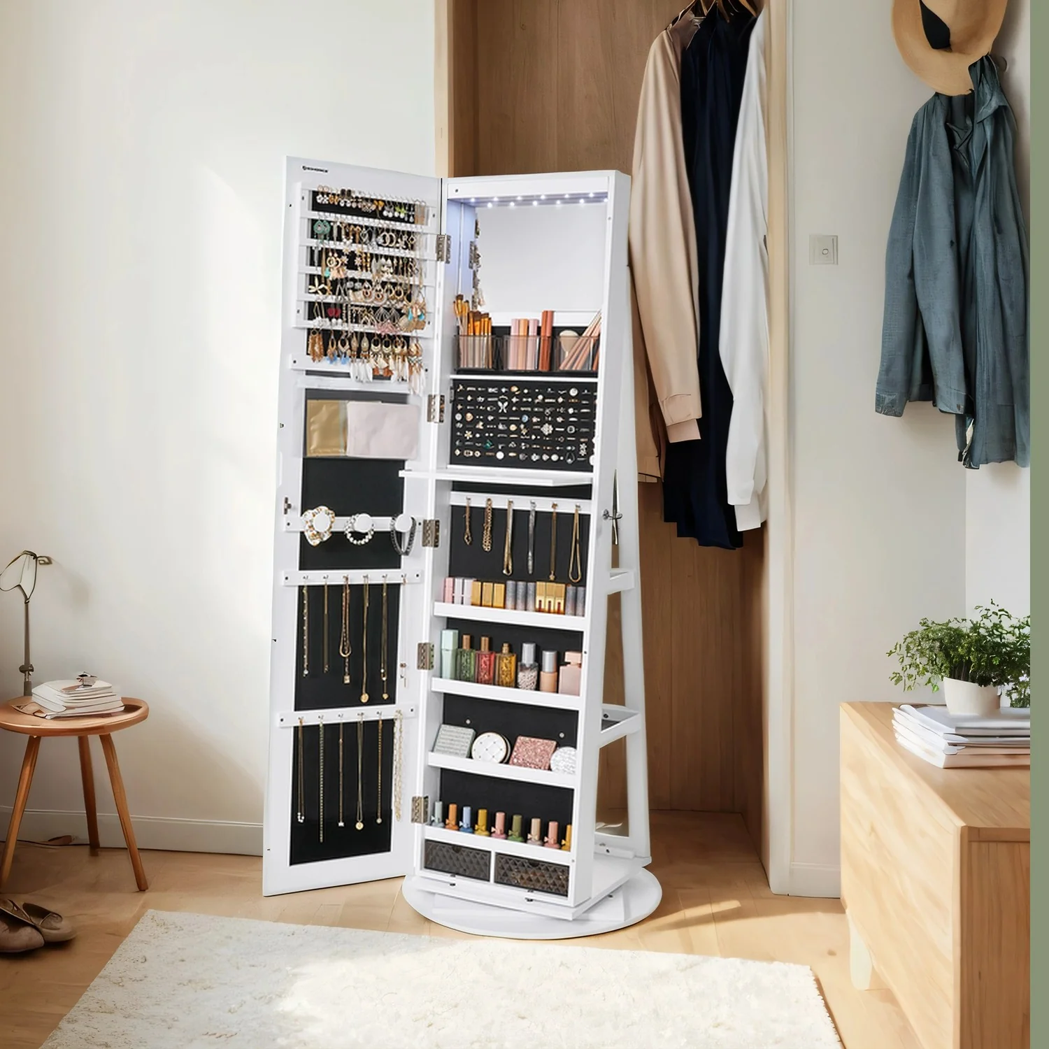 Schmuckschrank, Spiegelschrank, mit rahmenlosem Ganzkörperspiegel - Image 3