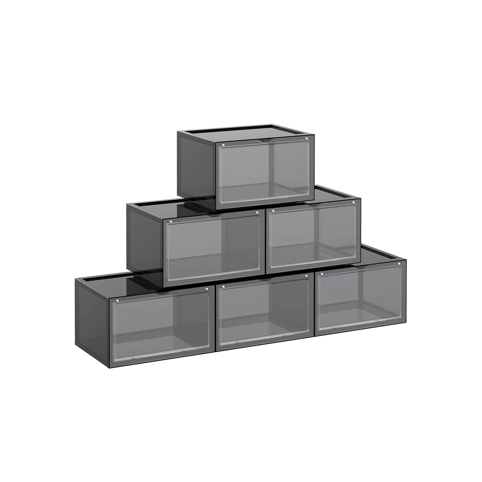 Schuhboxen grau