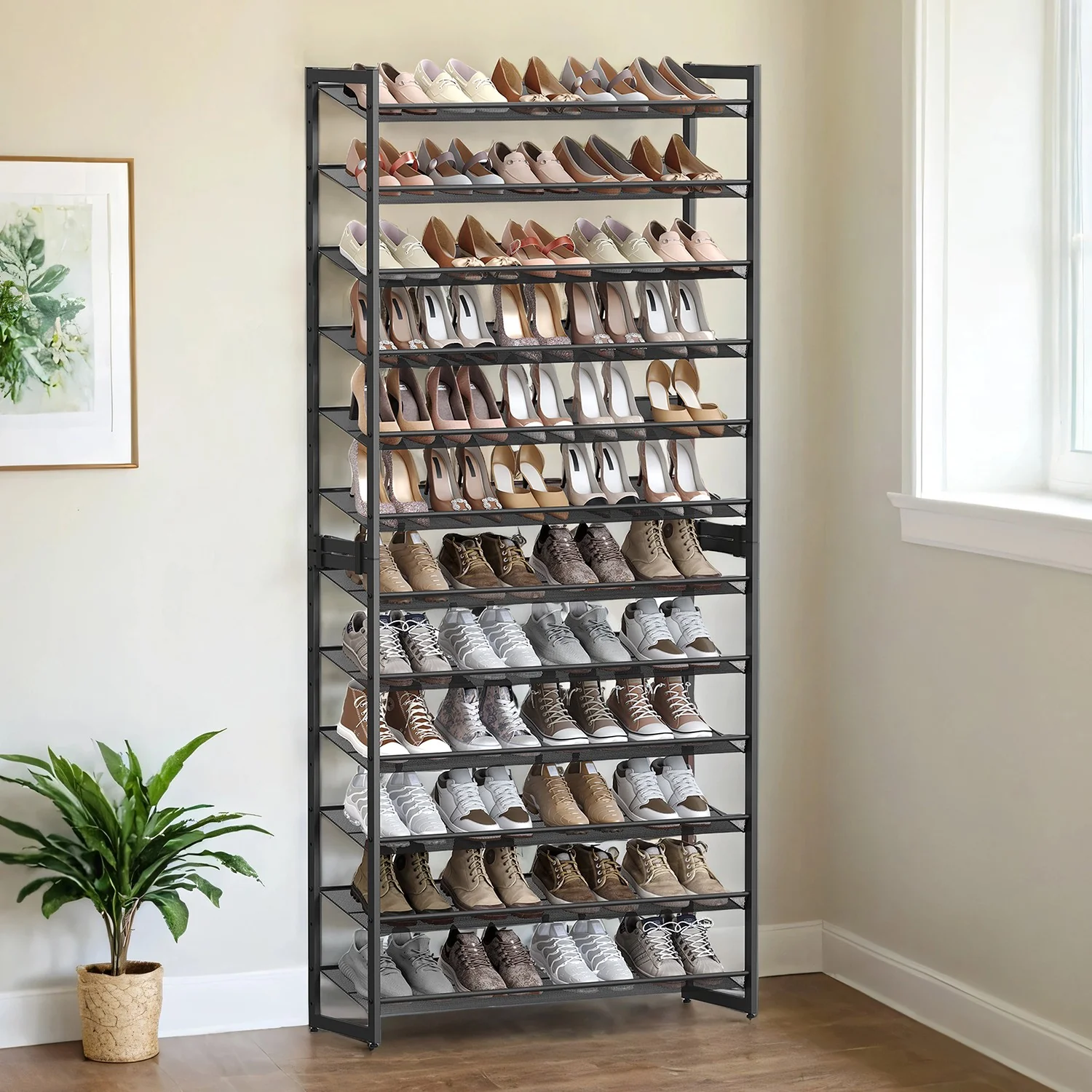 Schuhregal mit 12 Ablagen