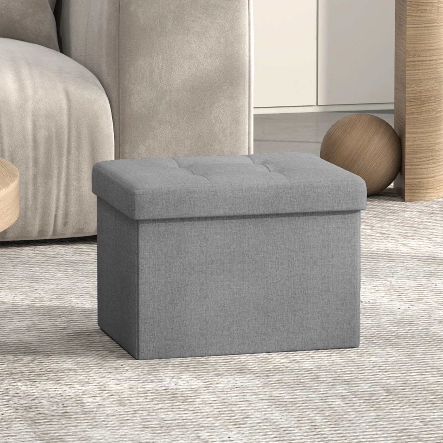 Sitzbank aus Leinenimitat mit stauraum - Image 7