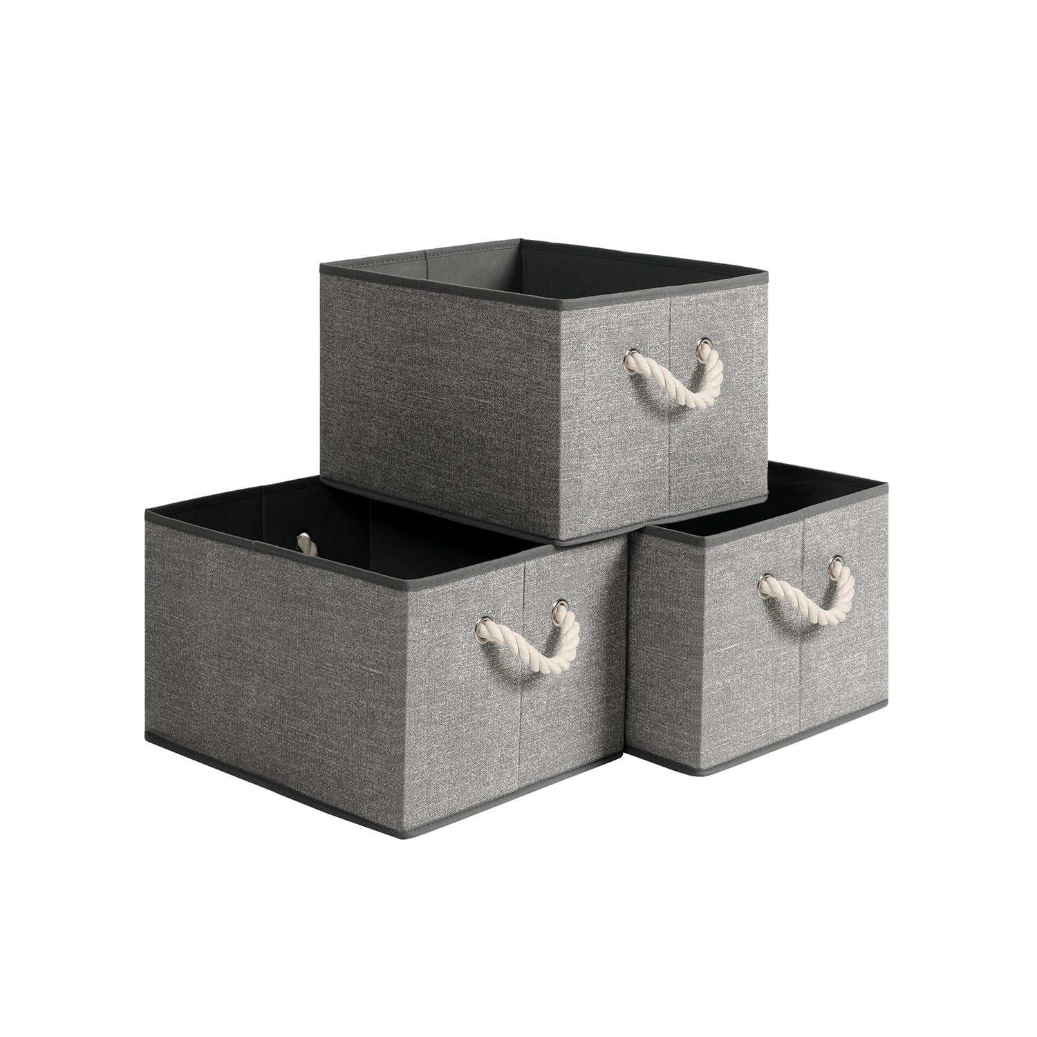 Stoffboxen mit Deckel 3er Set - Image 2