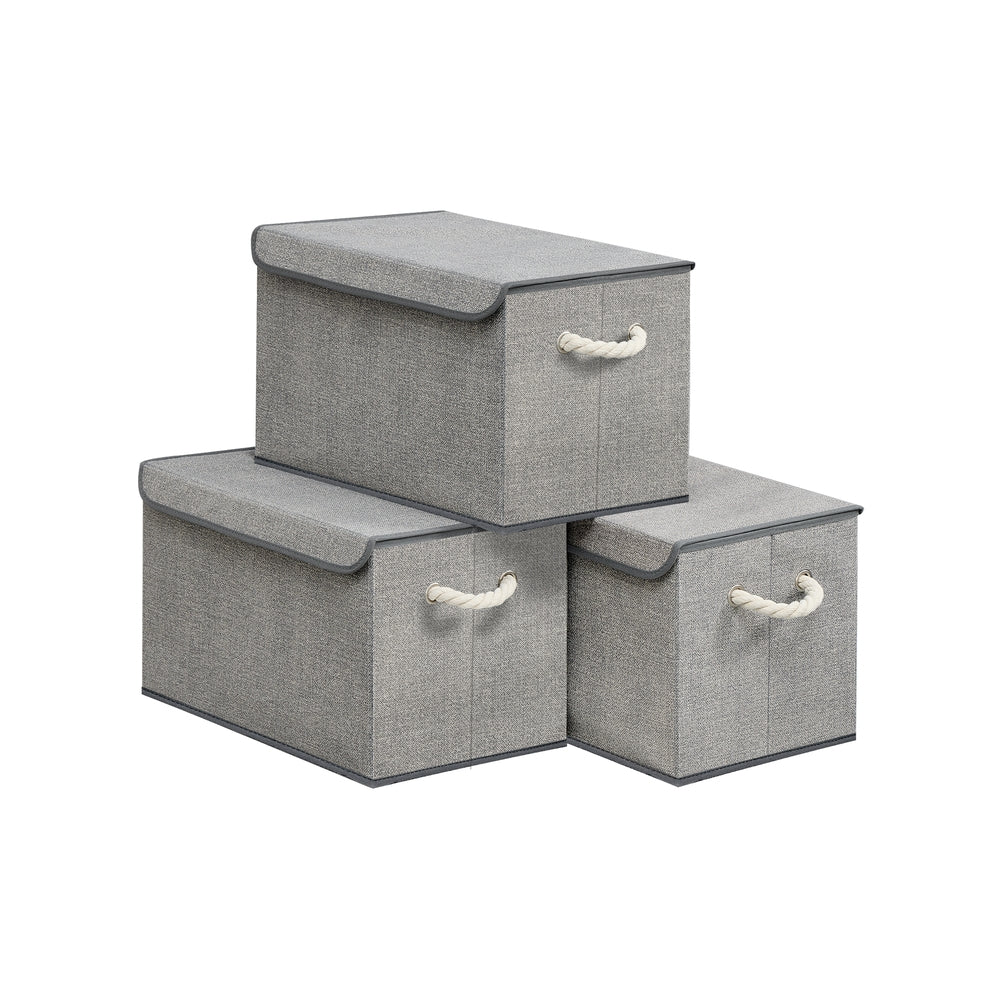 Stoffboxen mit Deckel 3er Set - Image 3