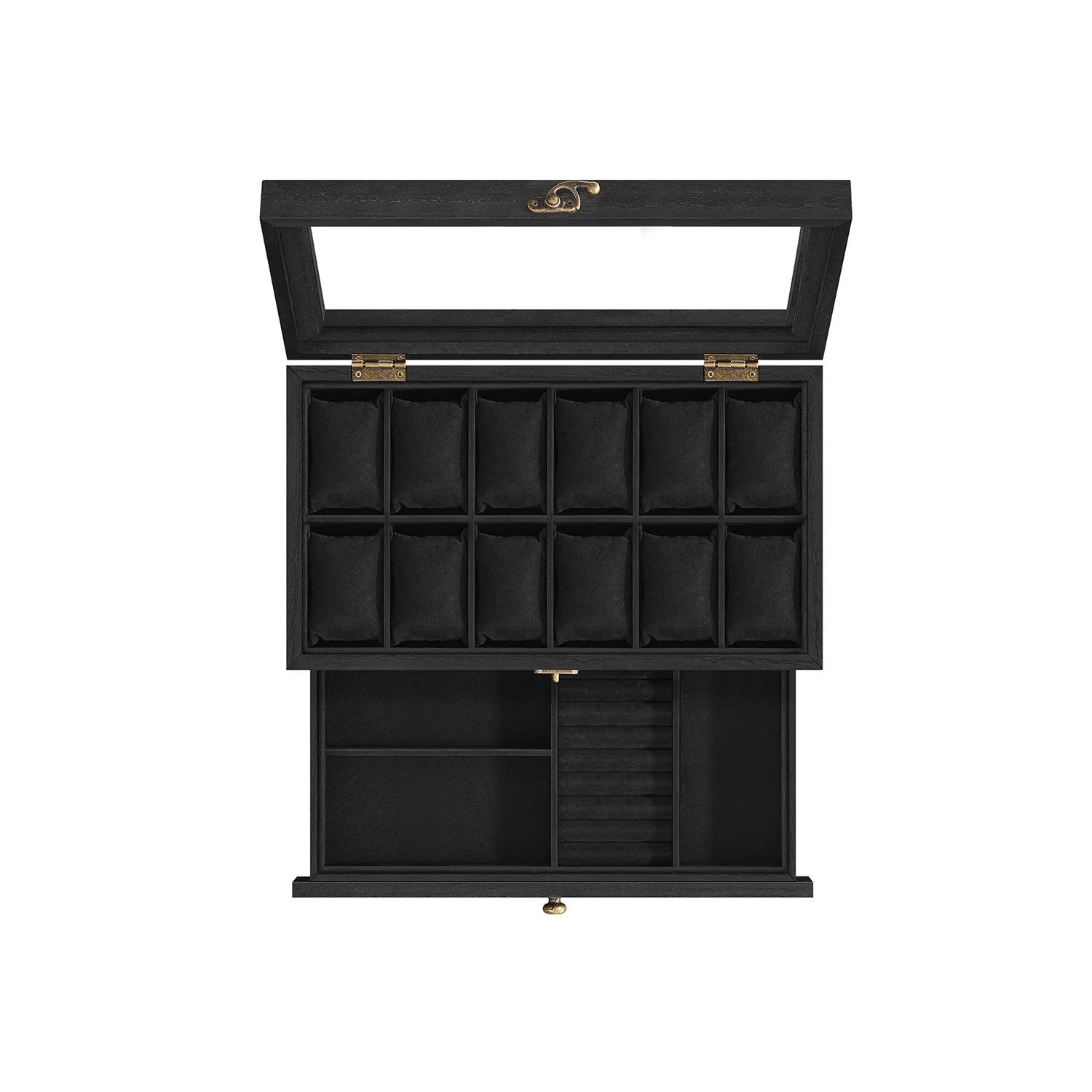 Uhrenbox mit Glasdeckel aus Massivholz - Image 5