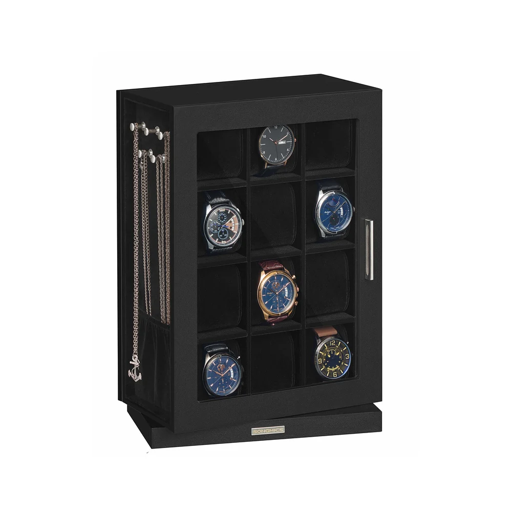 Uhrenbox mit Glasdeckel für übersichtliche Uhrenaufbewahrung