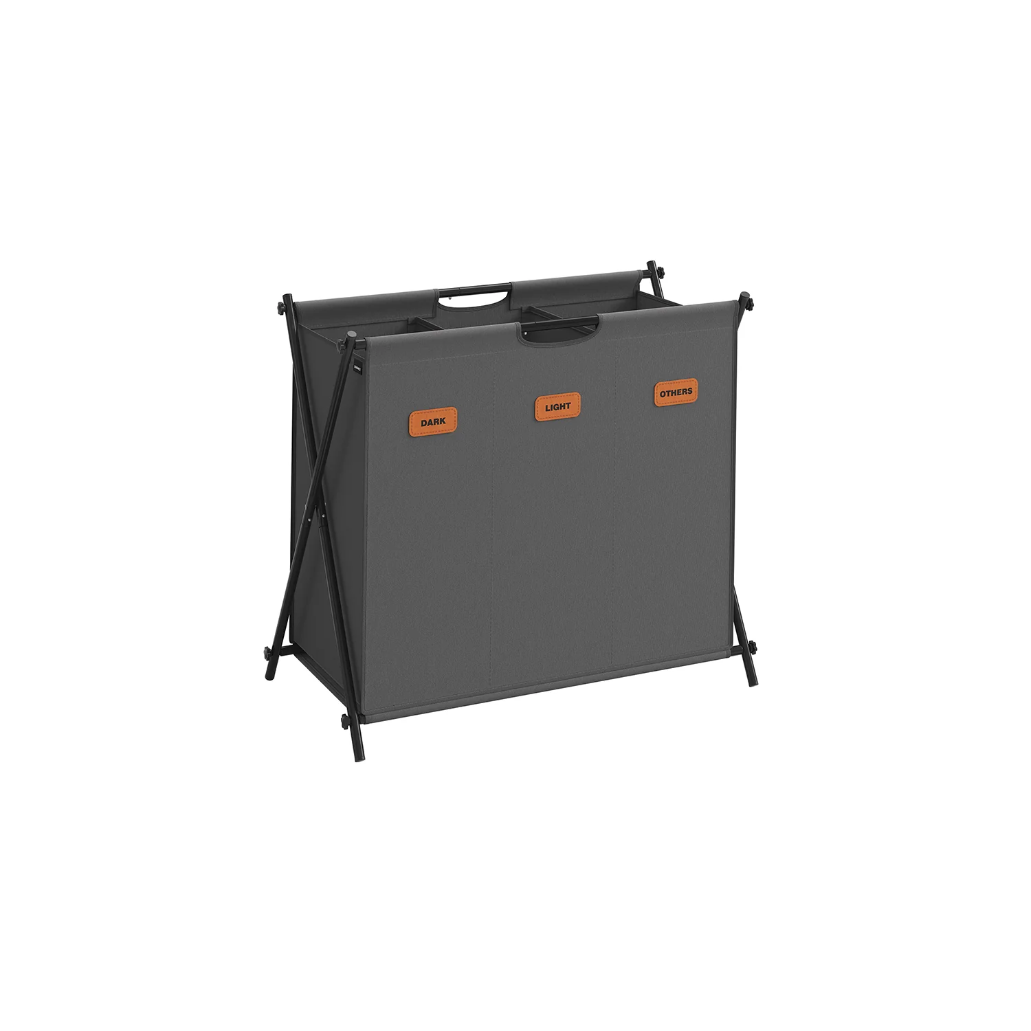 Wäschekorb 115 Liter mit 2 Fächern tintenschwarz - Image 4