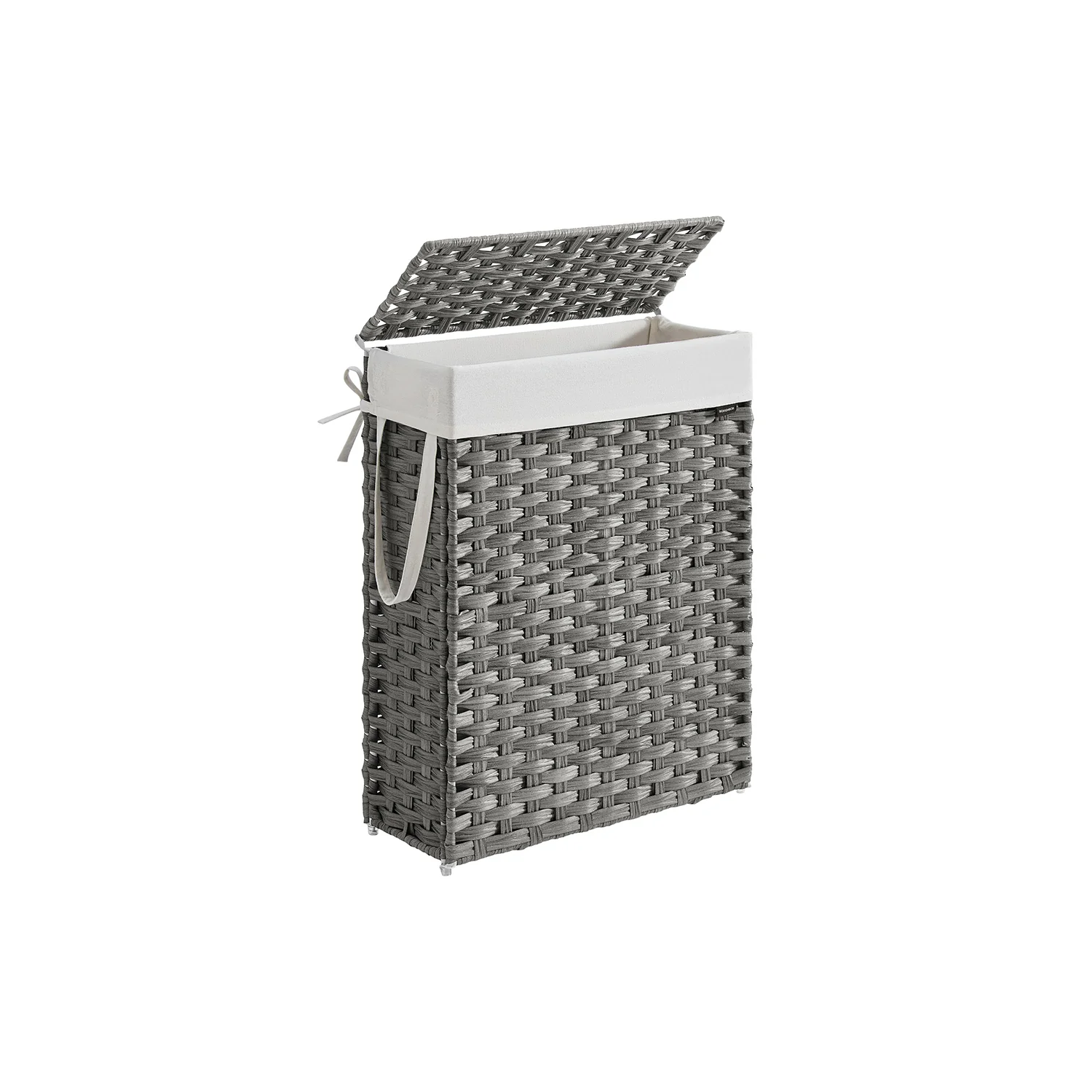 Wäschekorb aus synthetischem Rattan mit Deckel