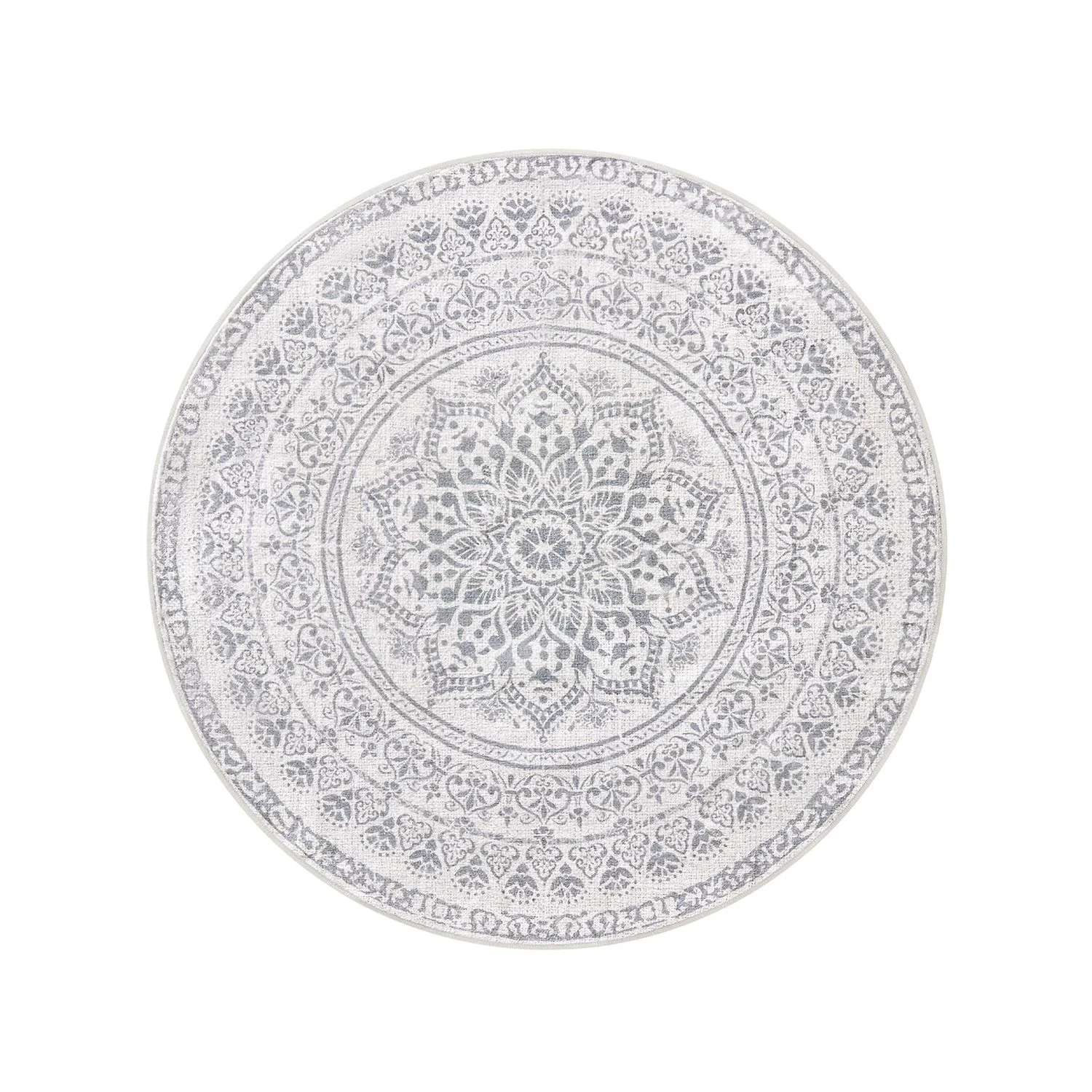 Teppich rund 120 cm d Boho-Stil