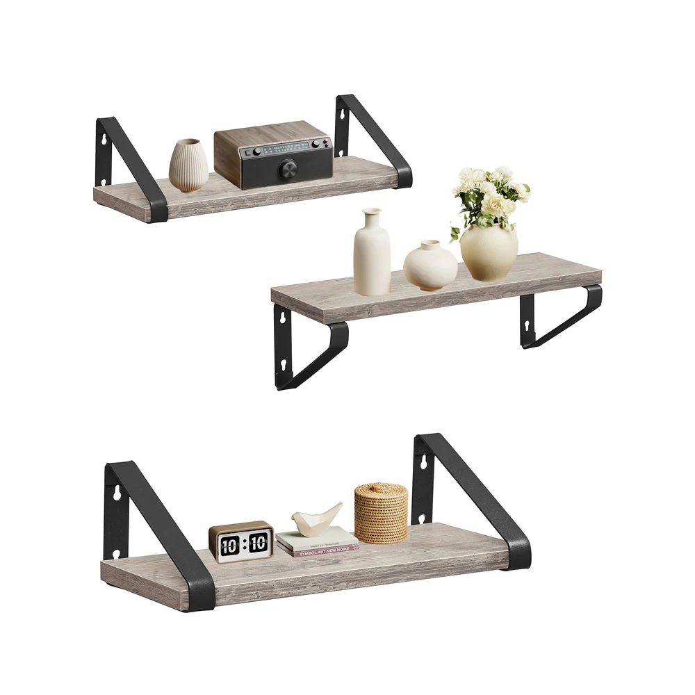 3er-Set Wandregale im Industrie-Design