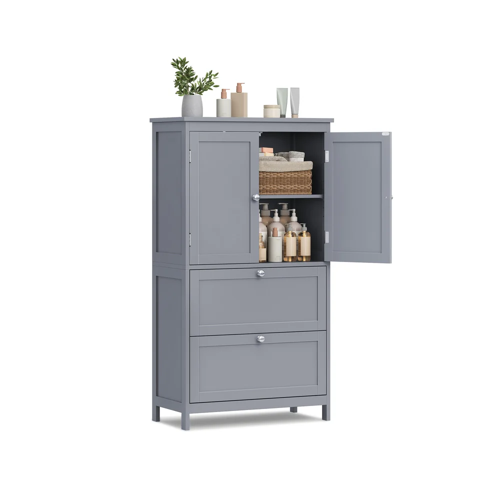 Badezimmerschrank 30 x 60 x 110 cm mit 2 Türen und 2 Schubladen - Image 2