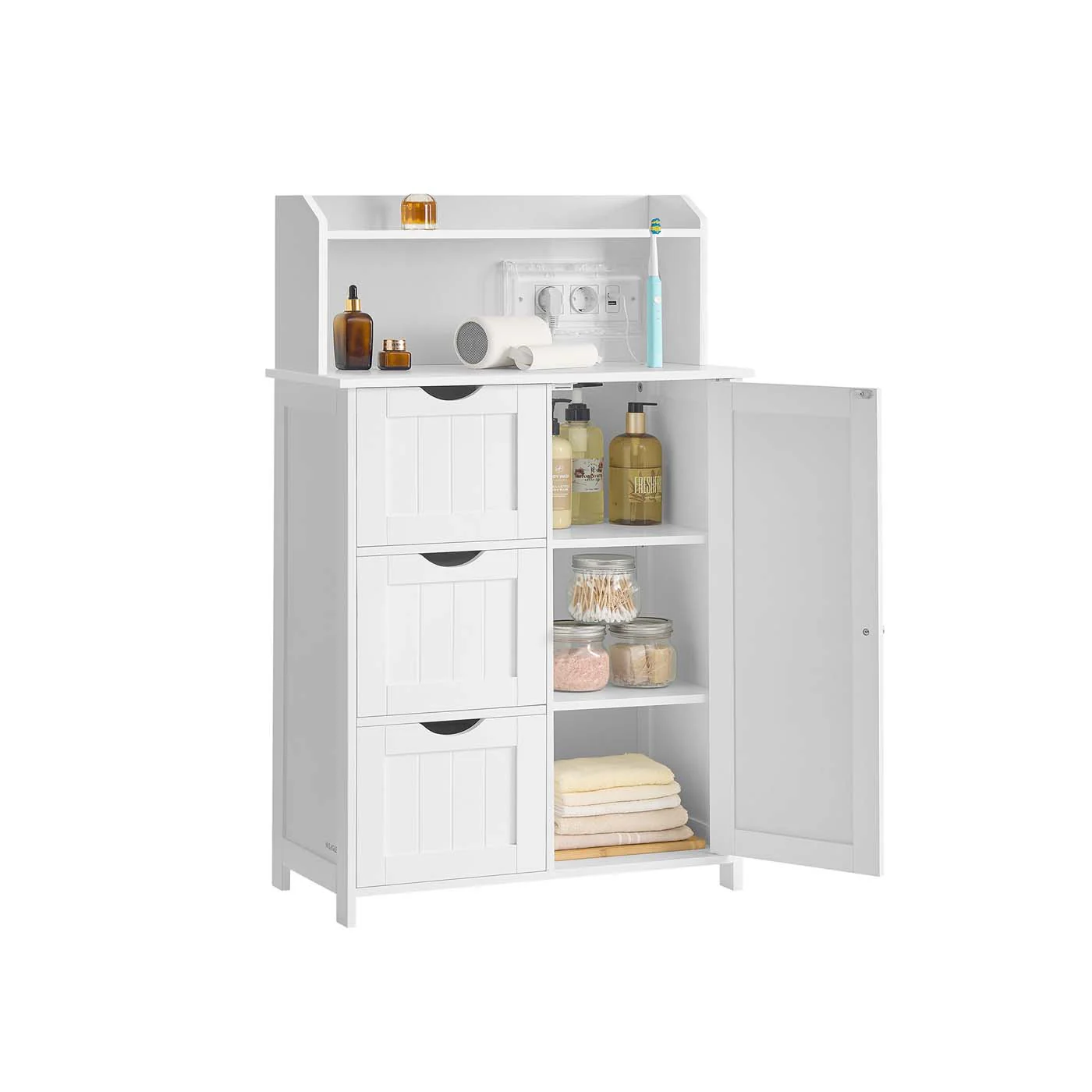 Badschrank mit Türen Schublade und verstellbaren Ablagen - Image 3
