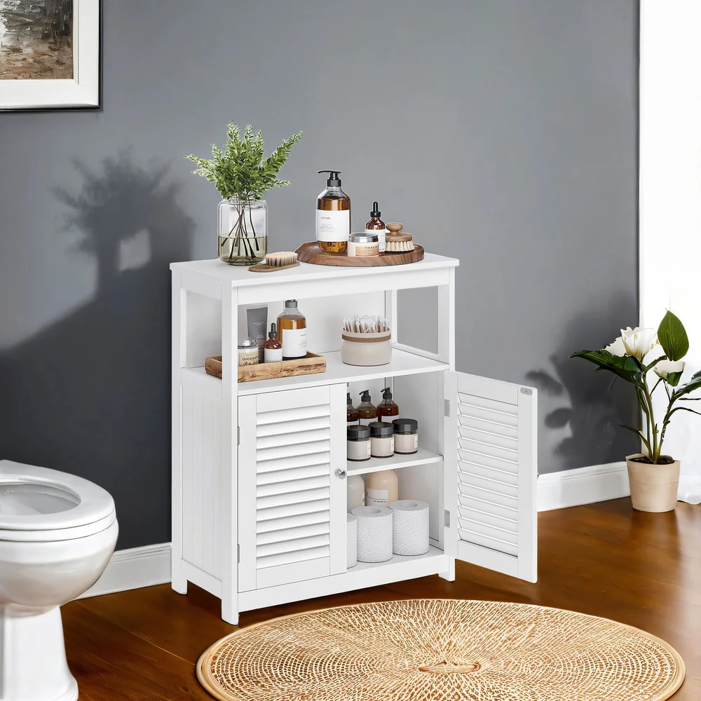Badezimmerschrank mit offenem Fach