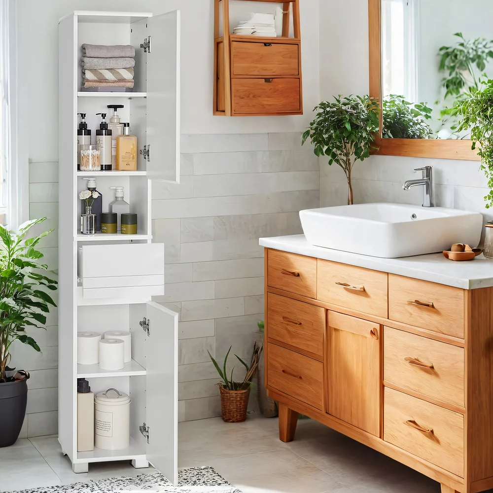 Badezimmerschrank, Badschrank, Badezimmermöbel mit Einer Schublade