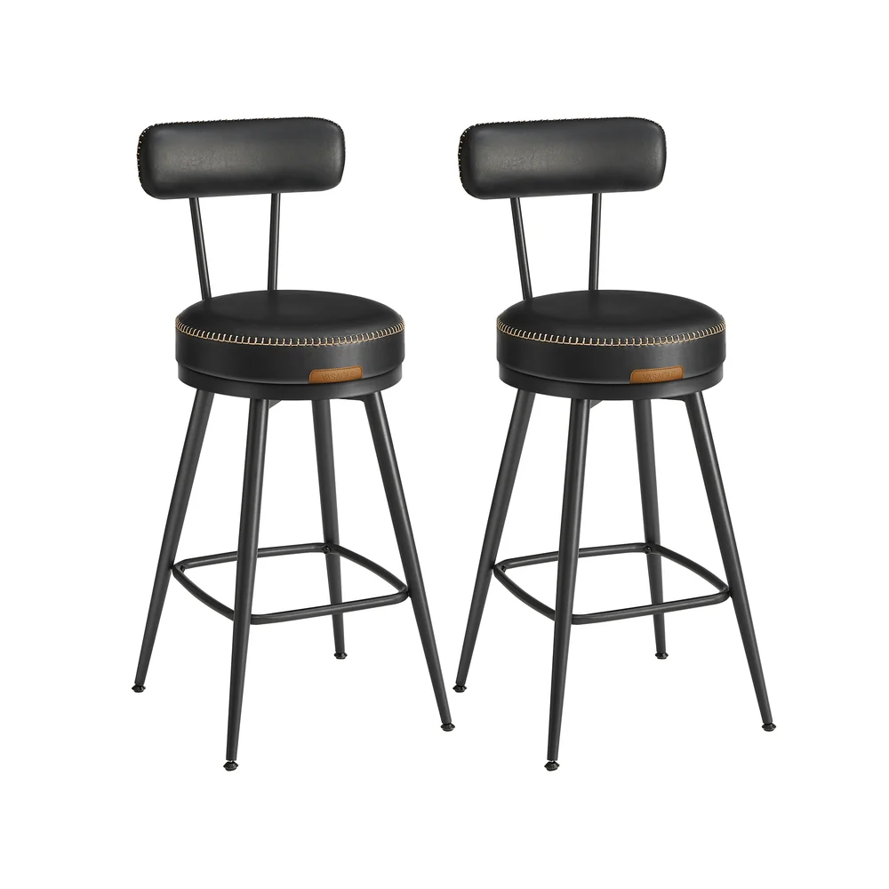 EKHO Kollektion - Barhocker 2er Set aus Kunstleder