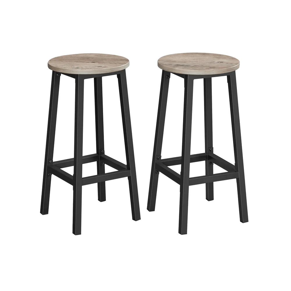 Barhocker 2er Set mit Fußstützen