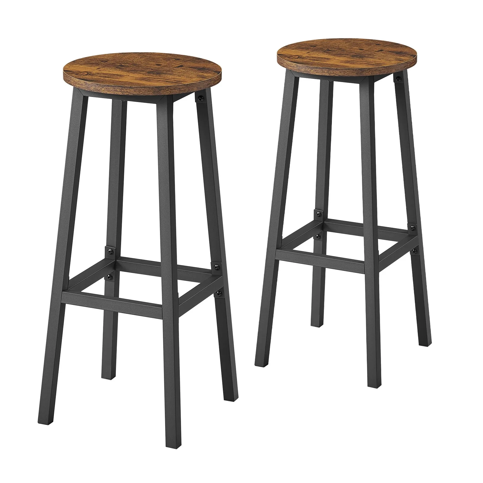 Barhocker 2er Set mit Fußstütze