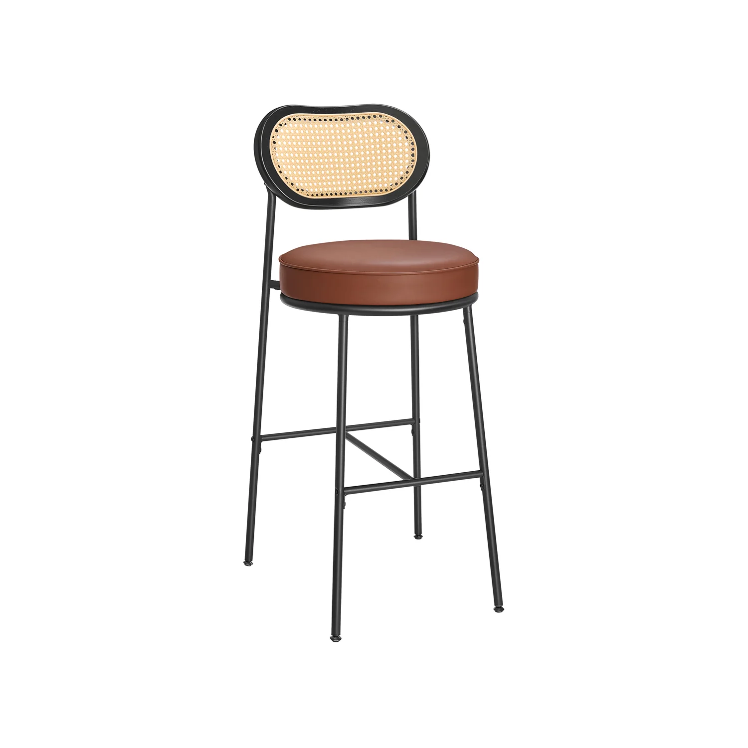 Barstühle hohe Theke Küchenhocker mit gebogener Rückenlehne - Image 4