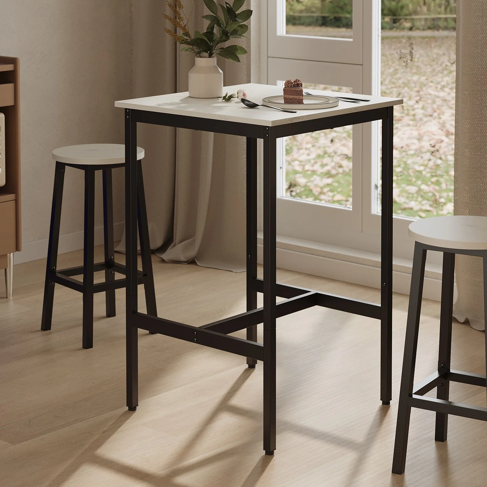 Bartisch mit Stahlgestell hoch - Image 3