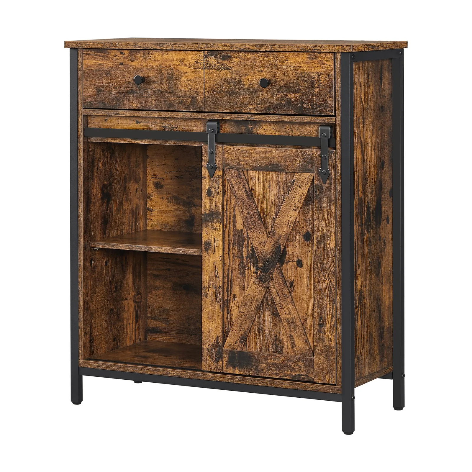 Beistellschrank mit Schublade Industriestil