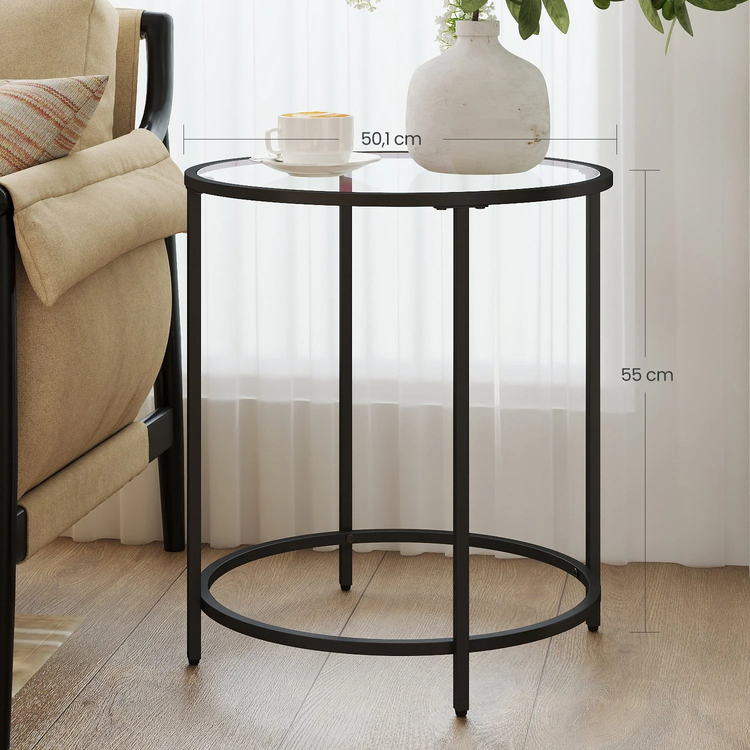Beistelltisch rund mit Metallgestell - Image 2
