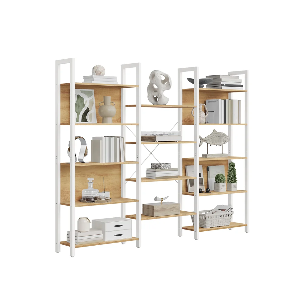 Bücherregal mit 14 Ablagen und Metallrahmen - Image 6