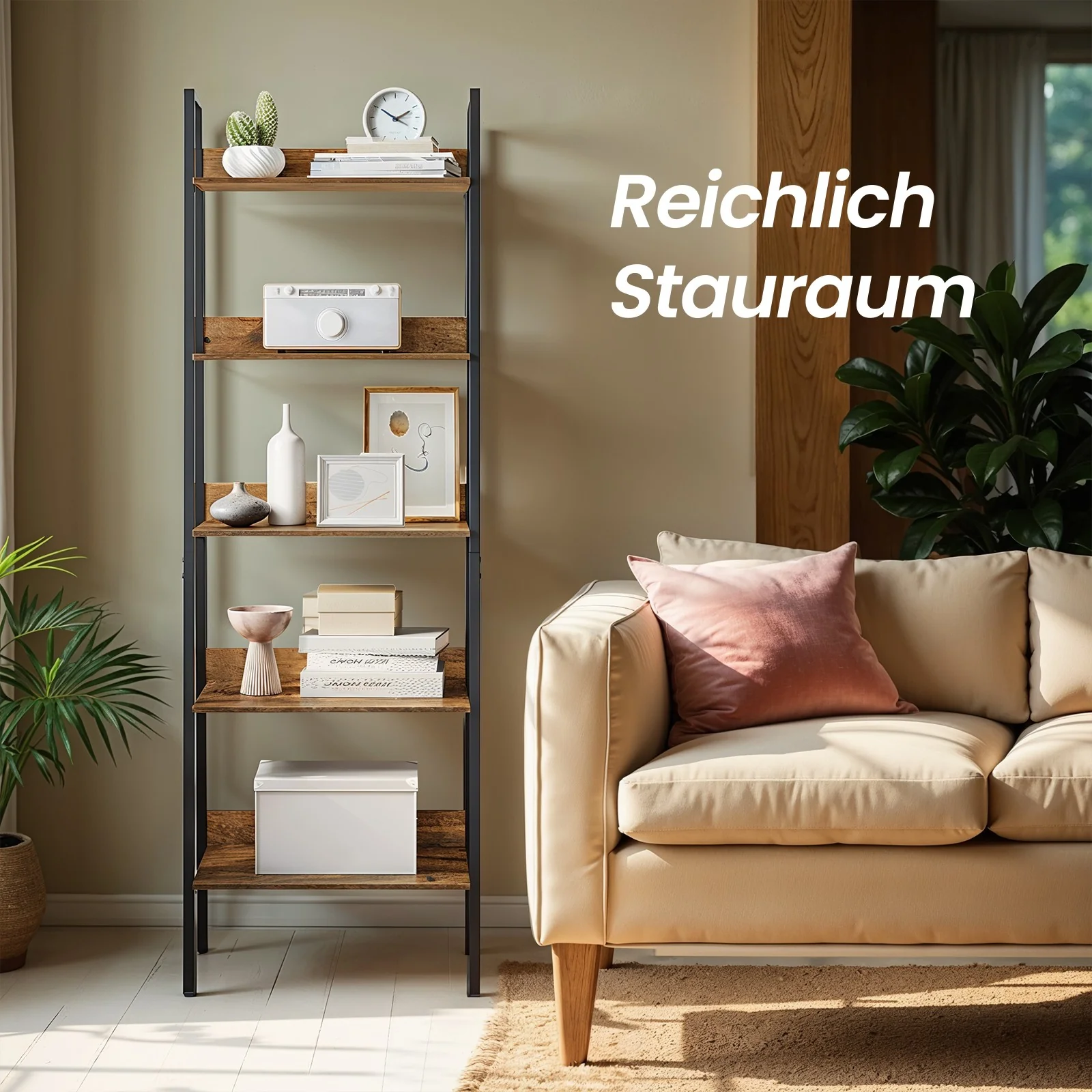 Bücherregal mit 5 Ebenen
