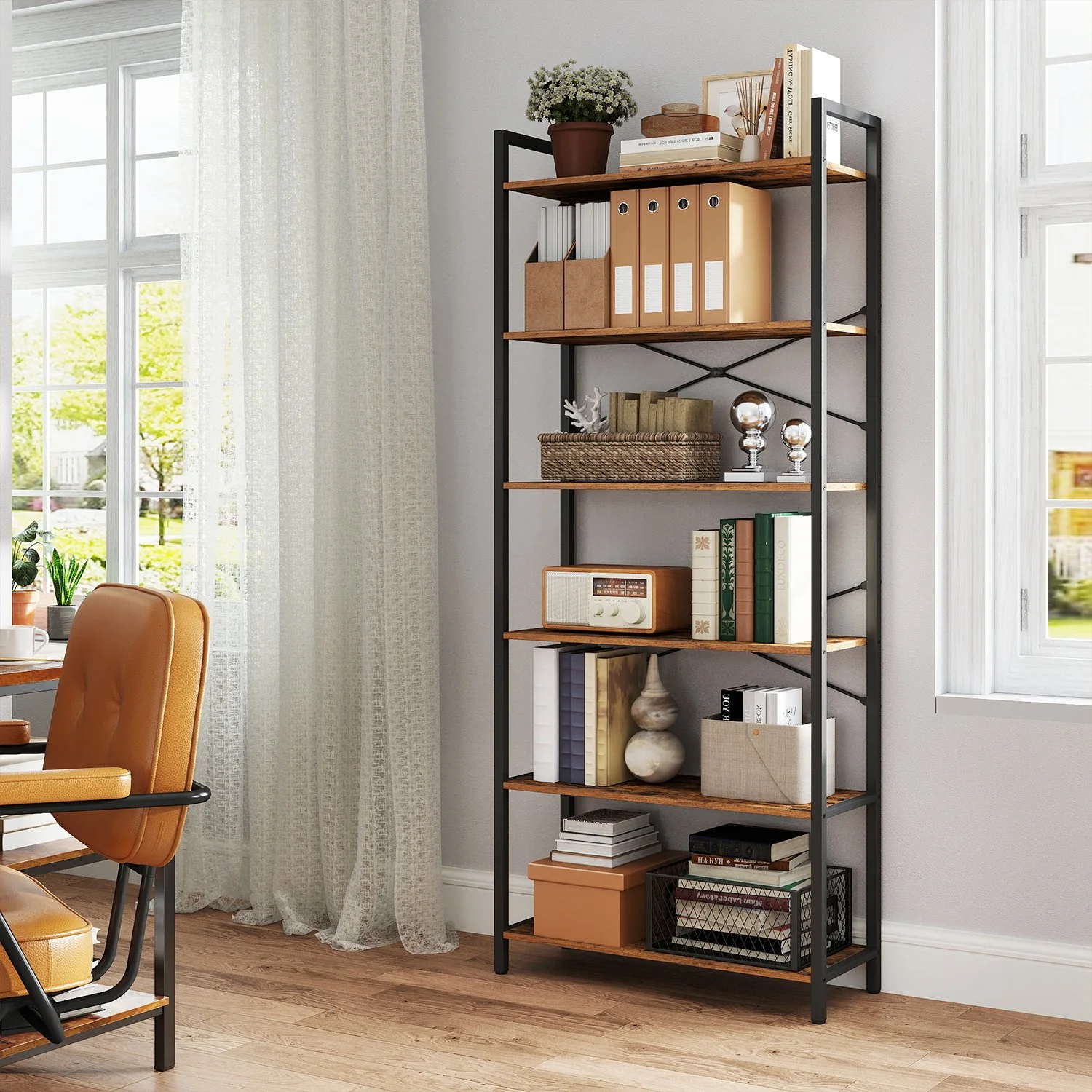 Bücherregal mit 6 Ebenen