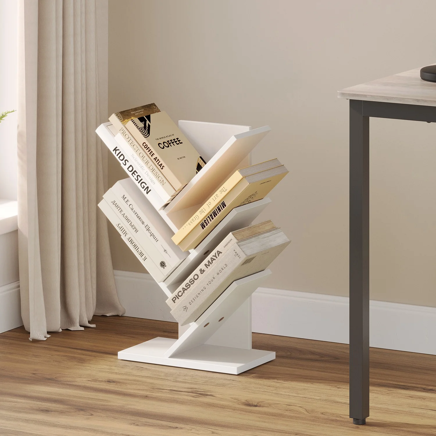 Bücherregal  Standregal Baumform Eckregal platzsparend - Image 3