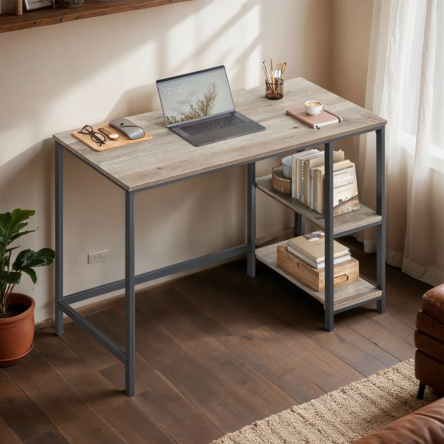 Bürotisch mit 2 Regalebenen - Image 3