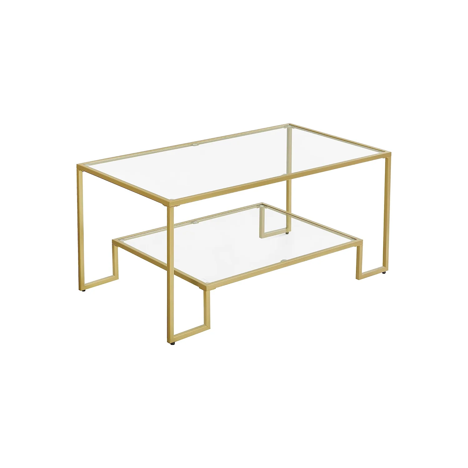 Couchtisch aus Hartglas mit Stahlgestell - Image 2