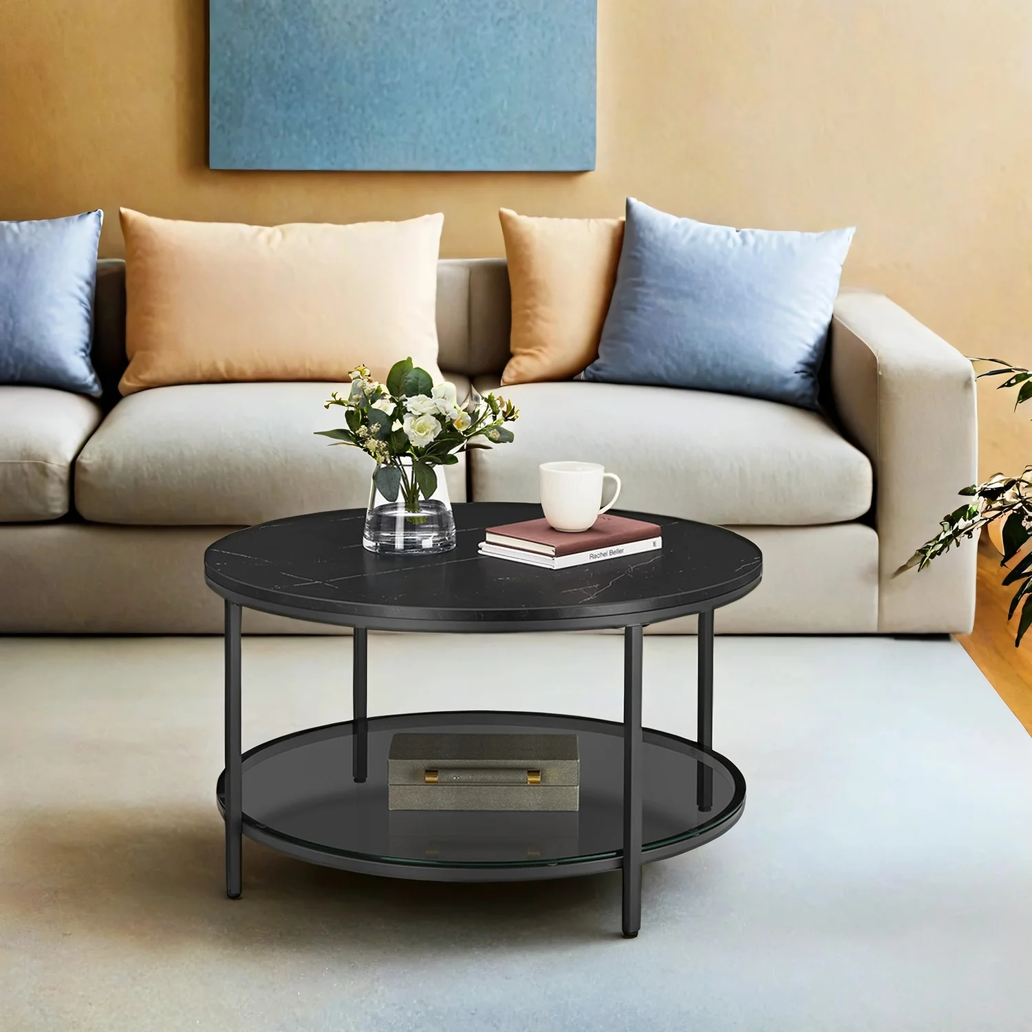 Couchtisch mit 2 Ablagen für Wohnzimmer - Image 2