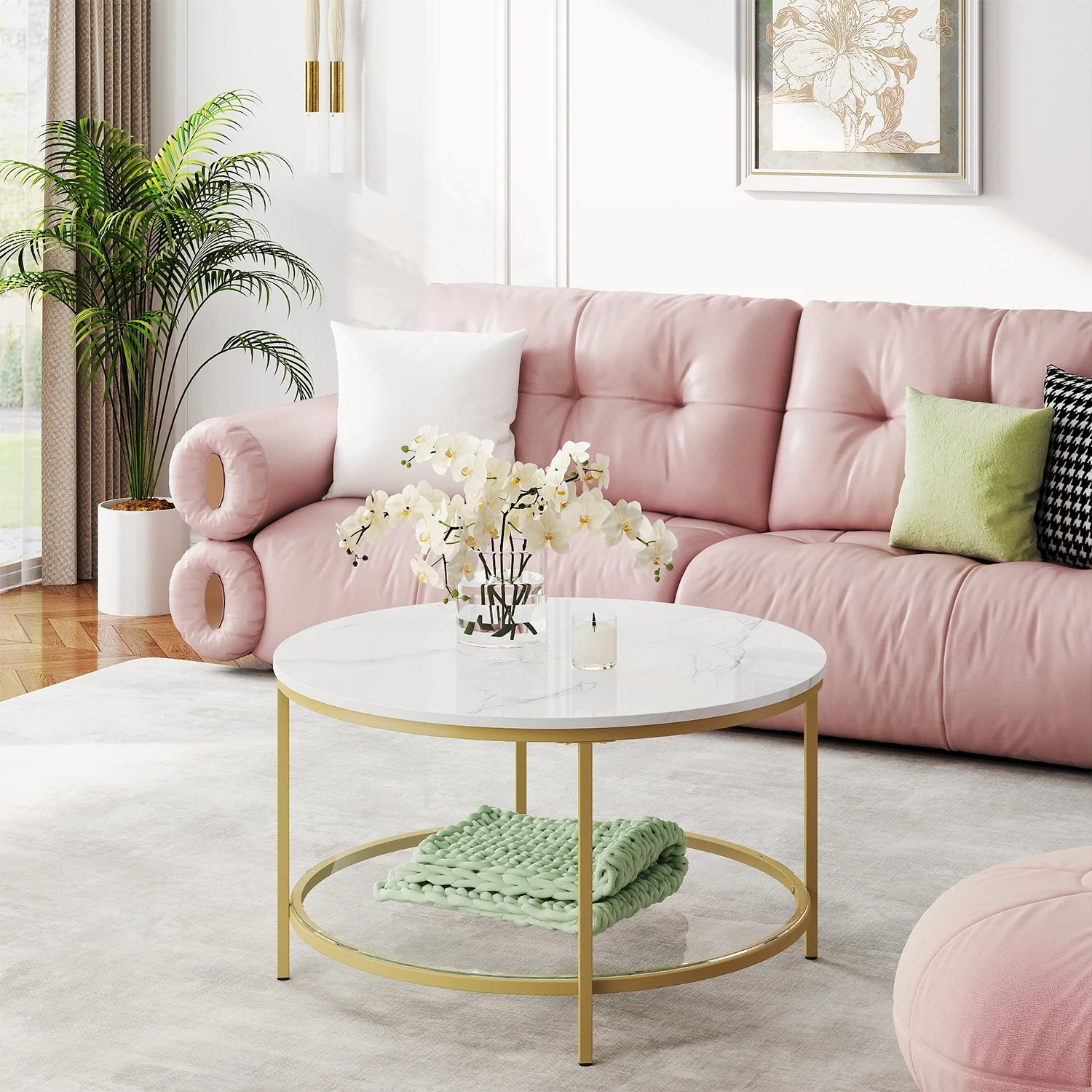 Couchtisch mit 2 Ablagen für Wohnzimmer - Image 3