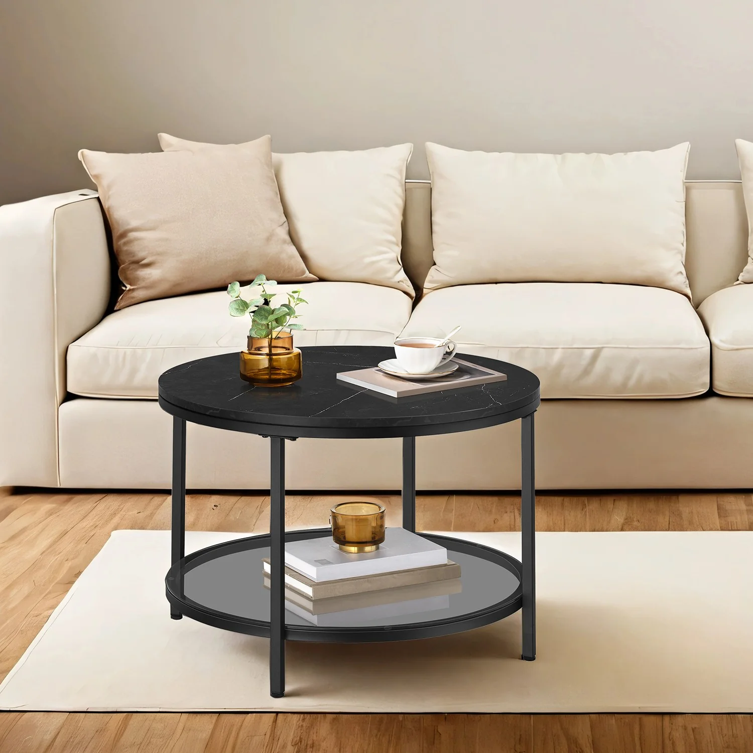 Couchtisch mit 2 Ablagen für Wohnzimmer - Image 4
