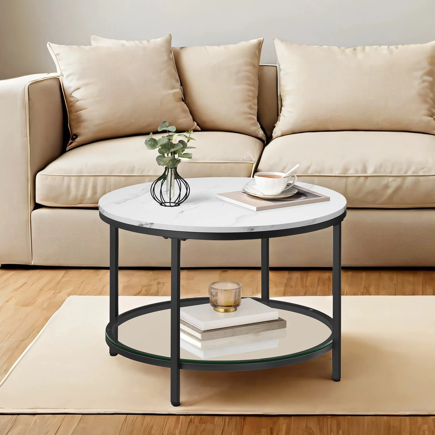 Couchtisch mit 2 Ablagen für Wohnzimmer - Image 5