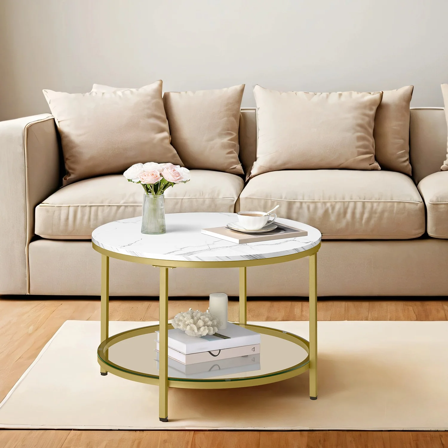 Couchtisch mit 2 Ablagen für Wohnzimmer - Image 6