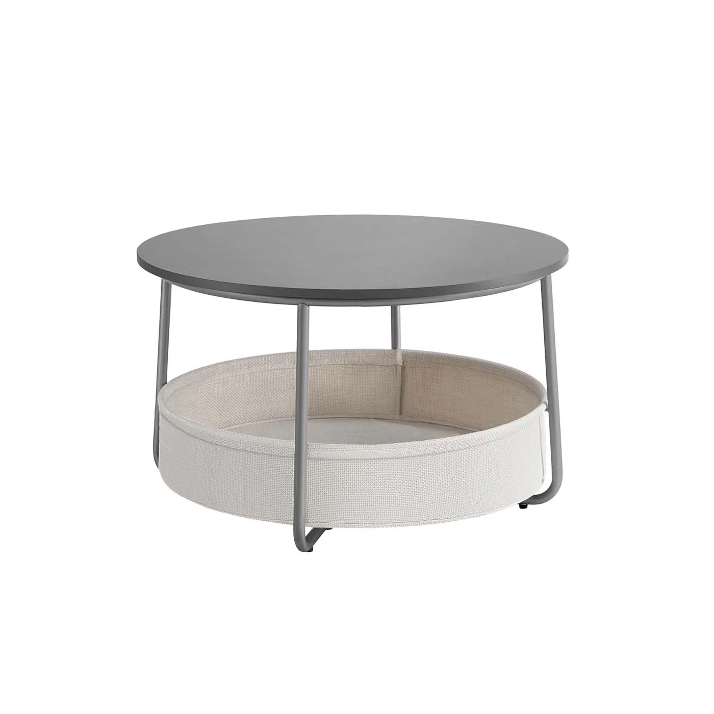 Couchtisch mit Stauraum und Stoffkorb - Image 3