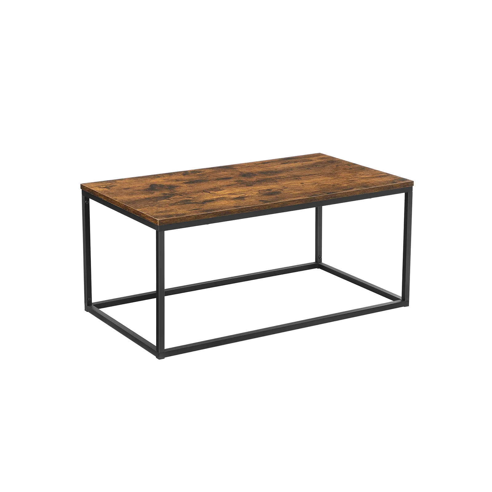 Couchtisch mit Metallgestell vintagebraun-schwarz