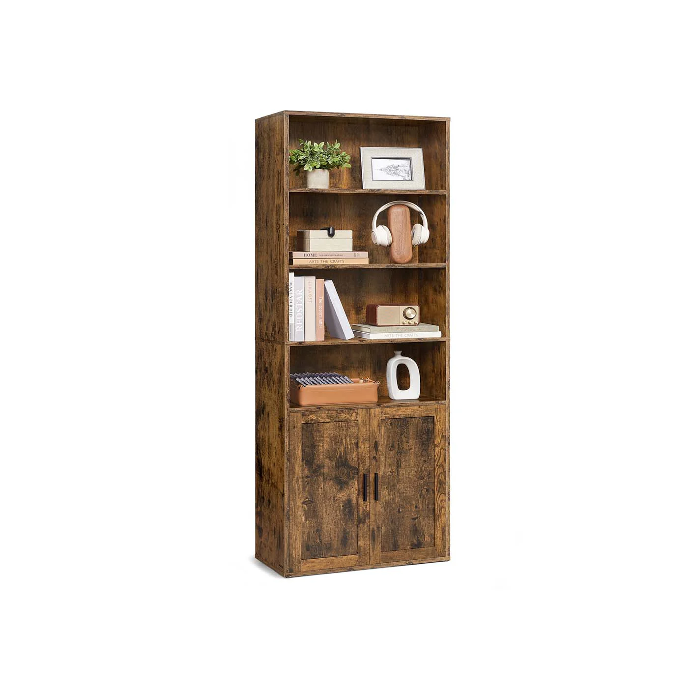 Custos Collection - Hohes Bücherregal mit Tür aus Holz - Image 3