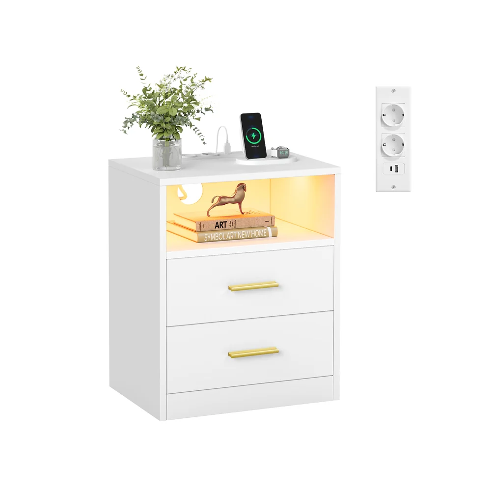 Custos Kollektion -Nachttisch mit Ladestation und LED - Image 3