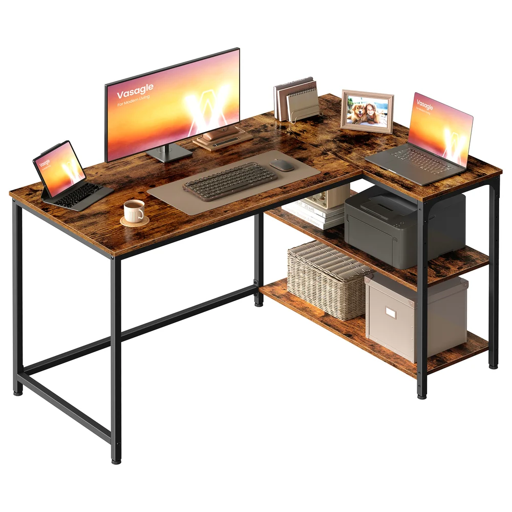 Eckschreibtisch in L Form mit Stauraum für Homeoffice - Image 7