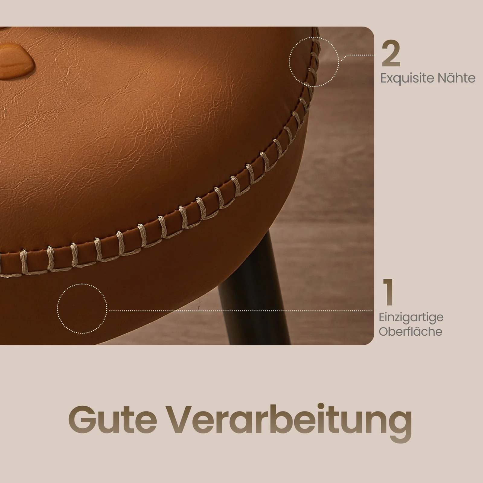 EKHO Kollektion - Barhocker mit PU-Oberfläche