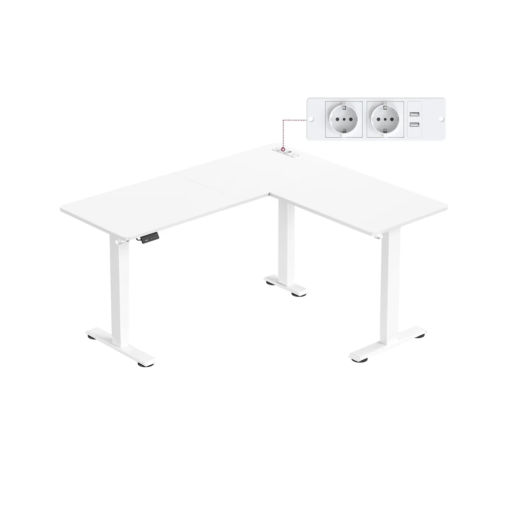 Elektrisch höhenverstellbarer Eckschreibtisch mit Ladestation - Image 2