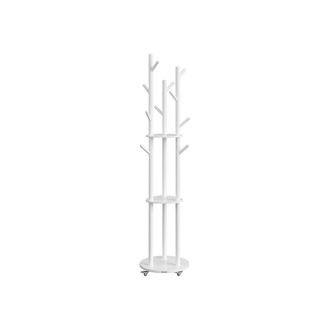 Garderobenständer mit Massivholz-Haken und Ablagen - Image 2