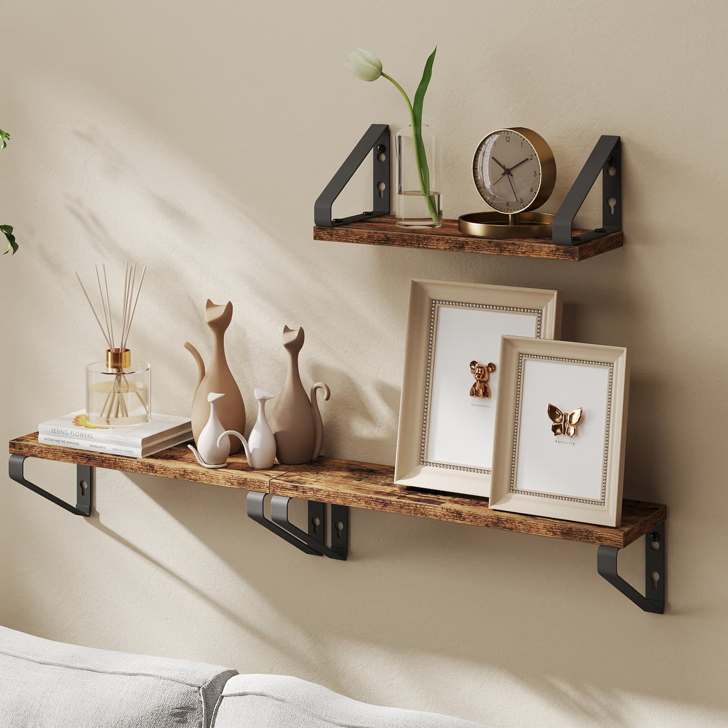 Industrie-Look Wandregale 3er Set