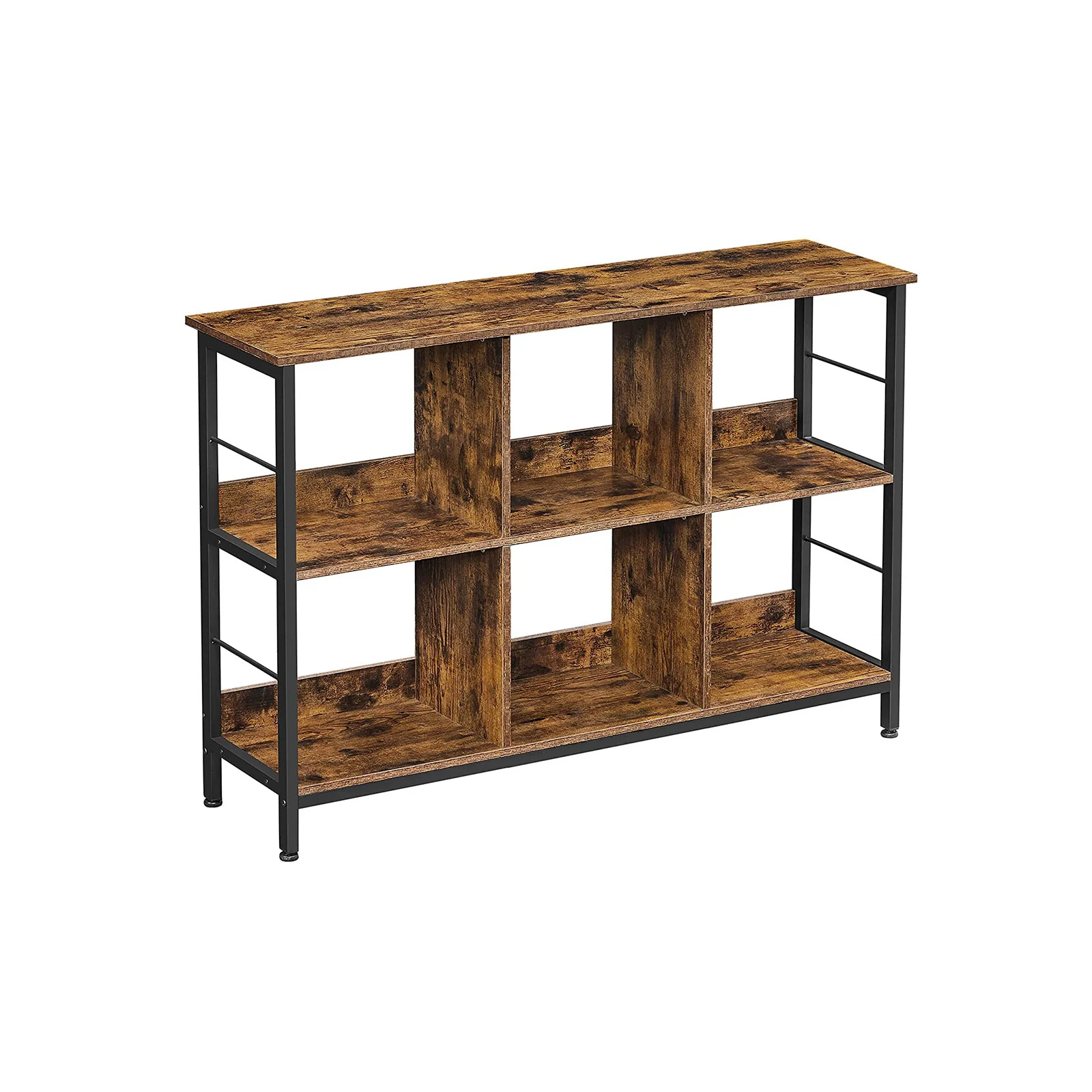 Industriestil Bücherregal Vintagebraun-Schwarz