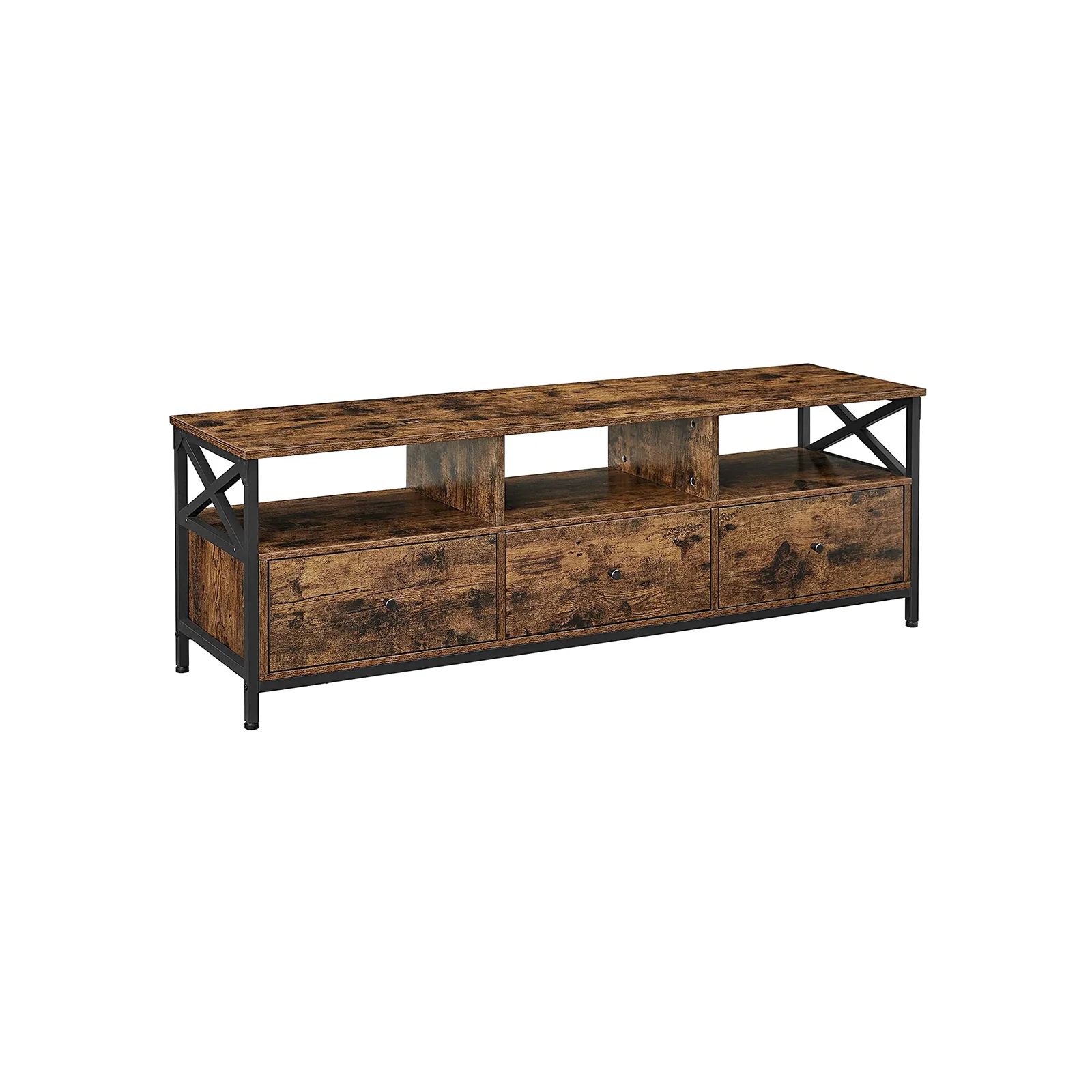 Industriestil TV-Schrank mit 3 Schubladen