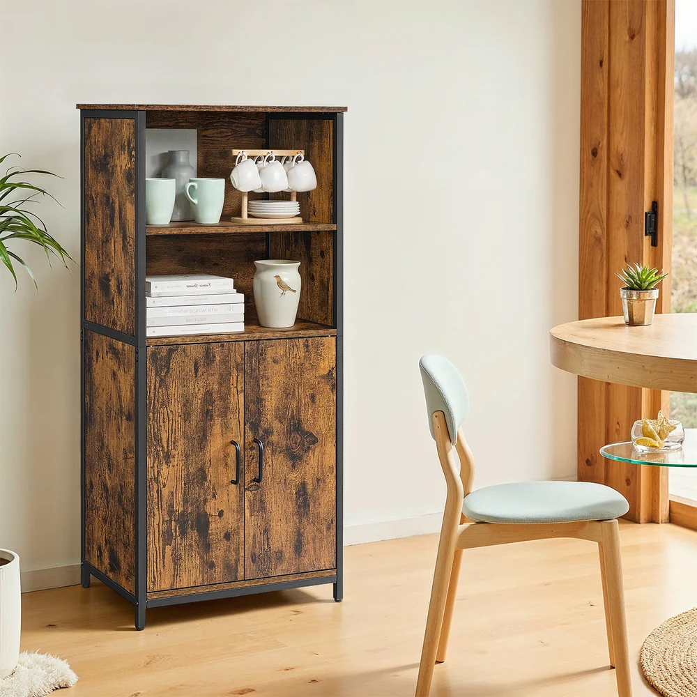 Küchenschrank mit 2 offenen Fächern und einem Schrank