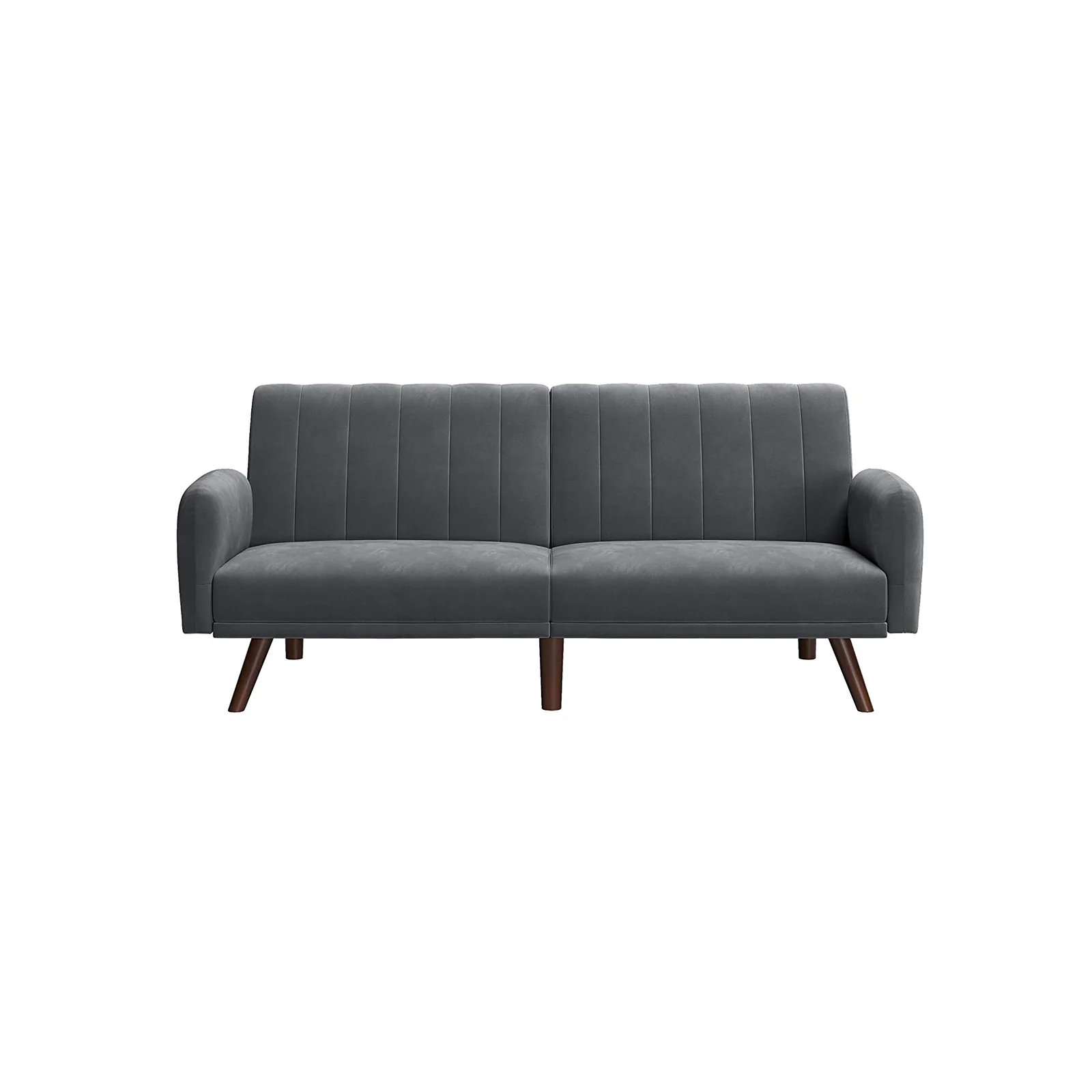 Schlafsofa mit Bezug aus Samt Grau