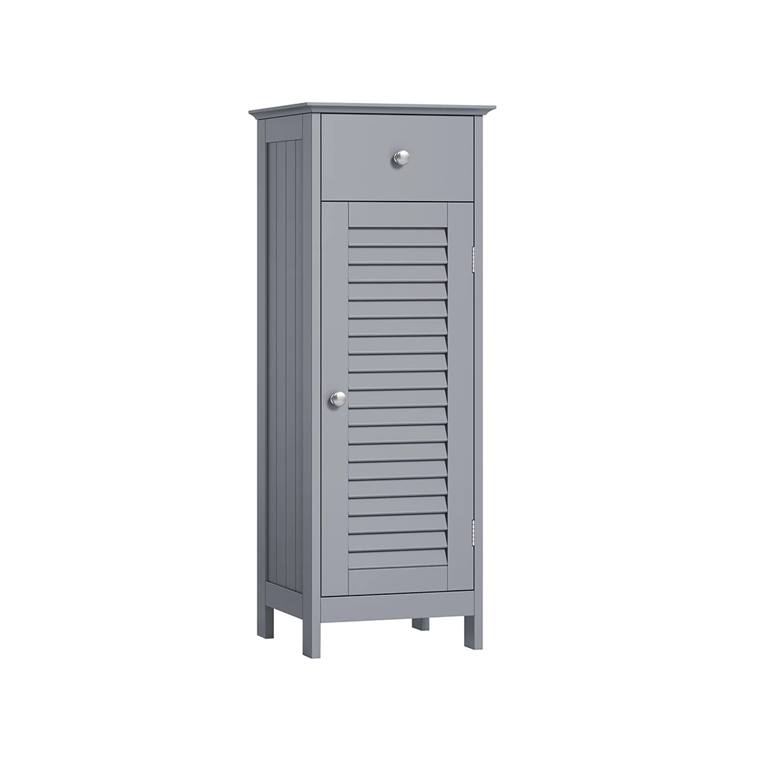 Schmaler Badschrank mit Lamellentür
